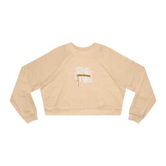 Cropped Fleece Pullover with Artist Logo