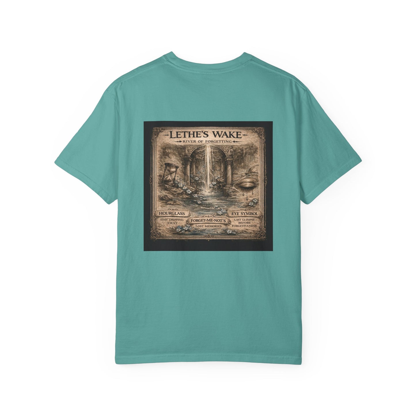 LETHE'S WAKE - back design - Unisex Garment-Dyed T-shirt