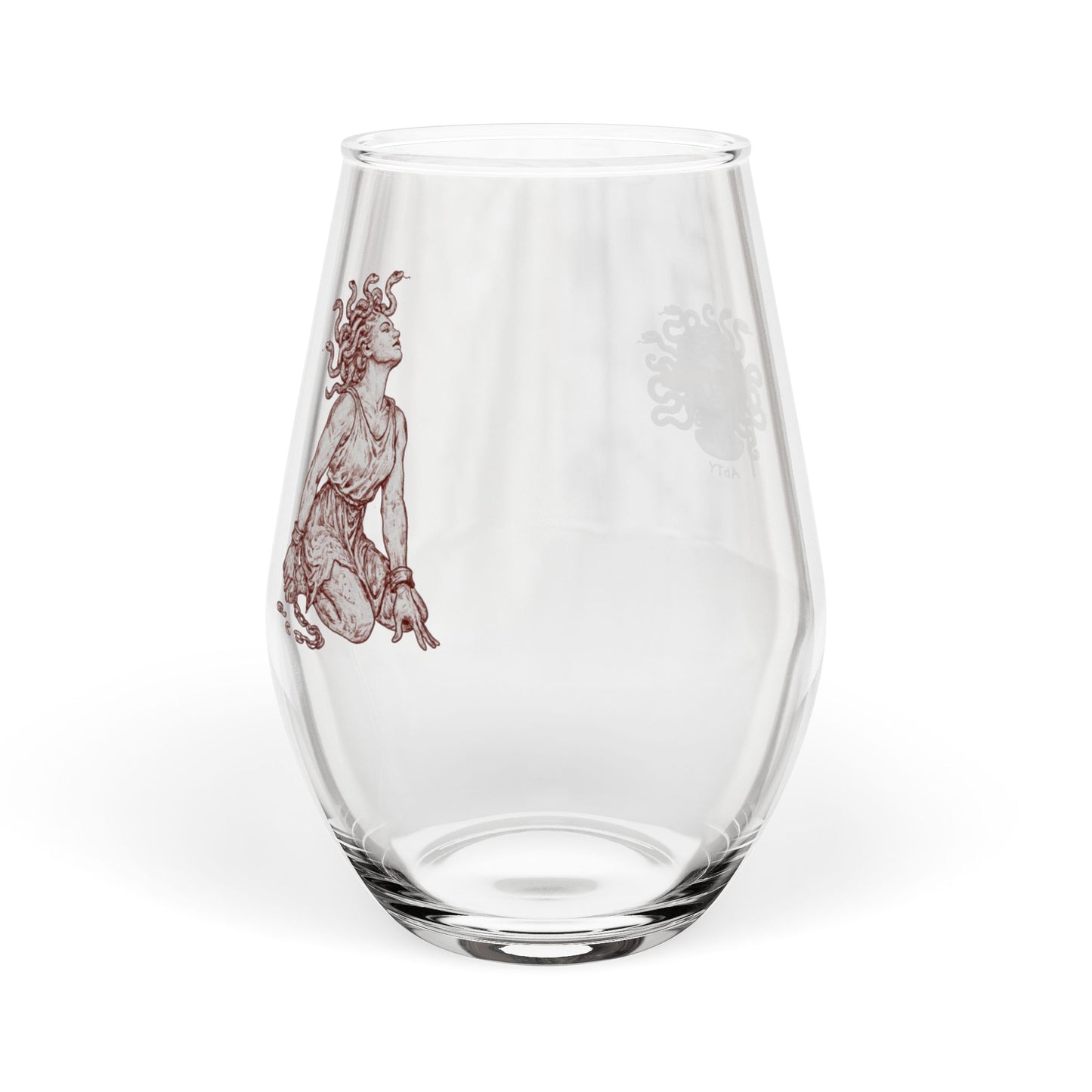 Medusa Survivor Stemless Wine Glass — 'Broken Chains' Freedom Design