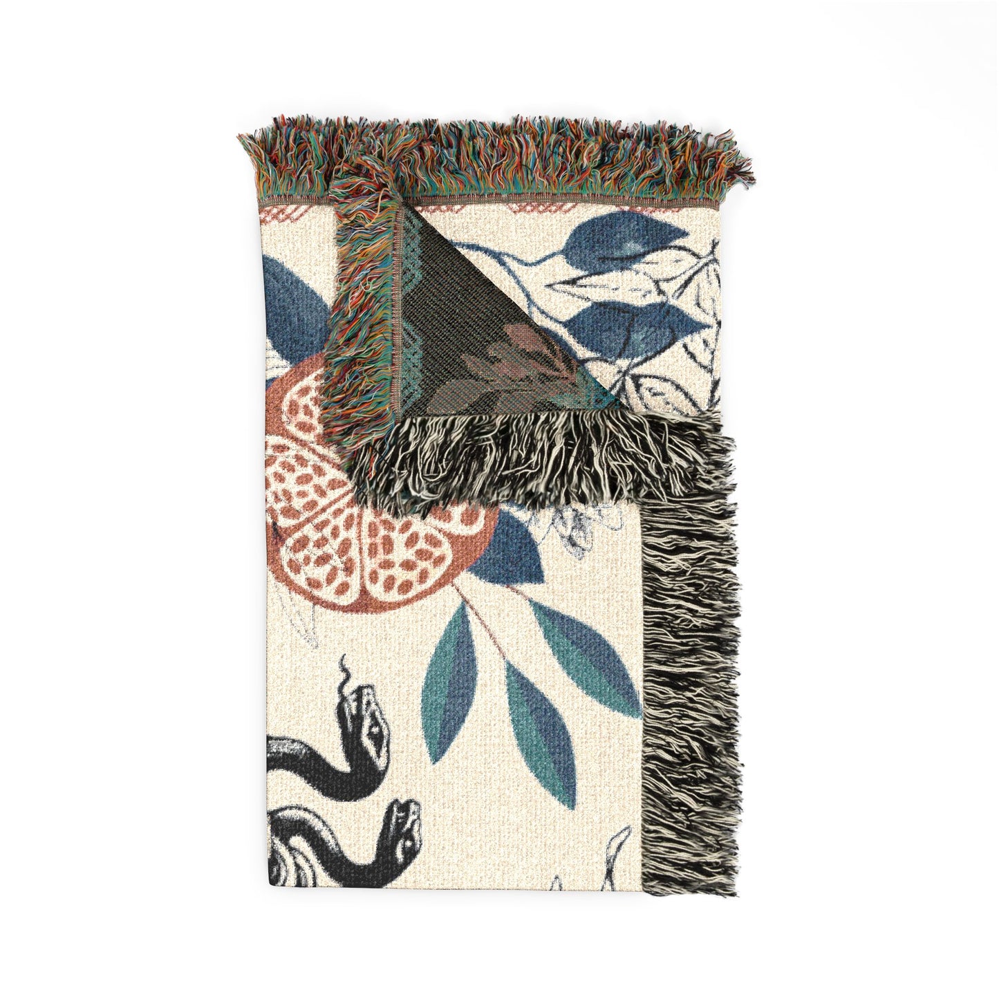 Pomegranate Botanical Woven Blanket — Art Logo Throw