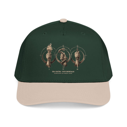 Erinyes Sacred Rage Cap — "IRA SACRA · NON MORTALIS"