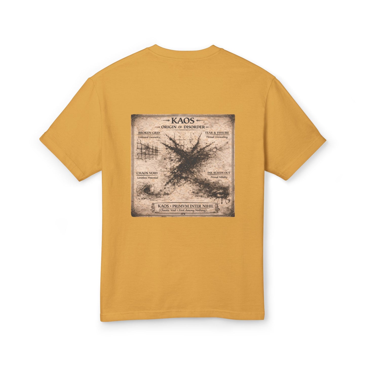 KAOS — ANTE TELAM - back design - Graphic Tee (Chaos — Before the Thread)
