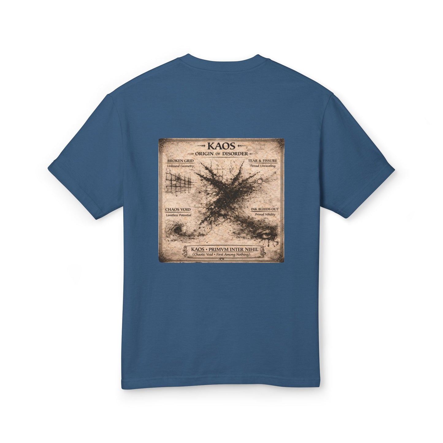 KAOS — ANTE TELAM - back design - Graphic Tee (Chaos — Before the Thread)