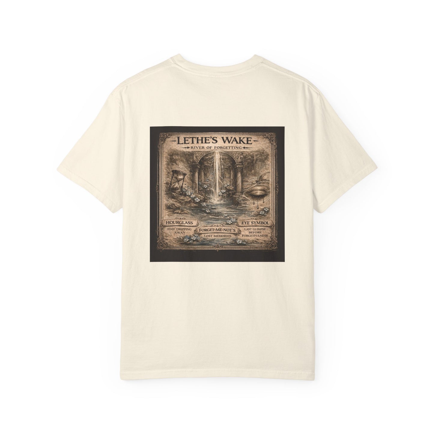 LETHE'S WAKE - back design - Unisex Garment-Dyed T-shirt