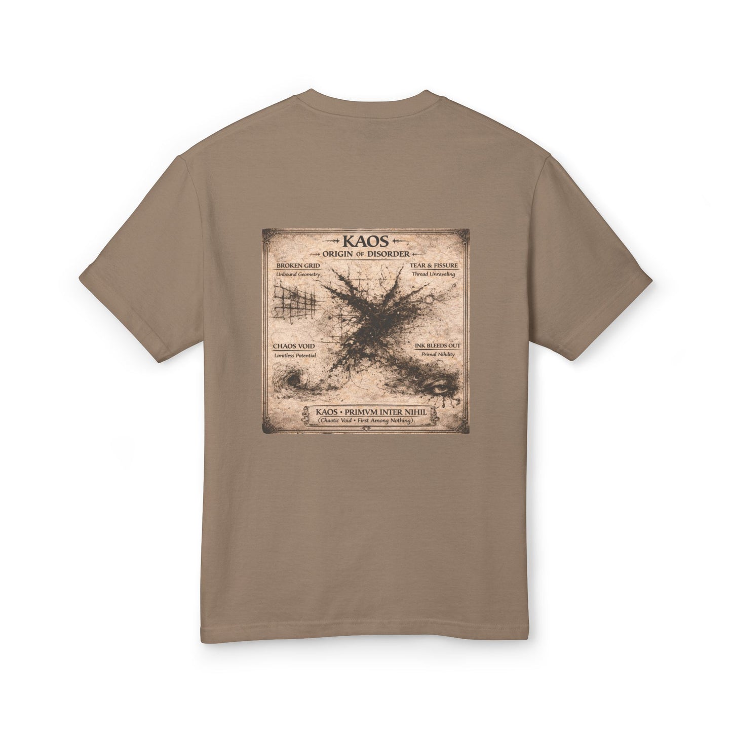 KAOS — ANTE TELAM - back design - Graphic Tee (Chaos — Before the Thread)