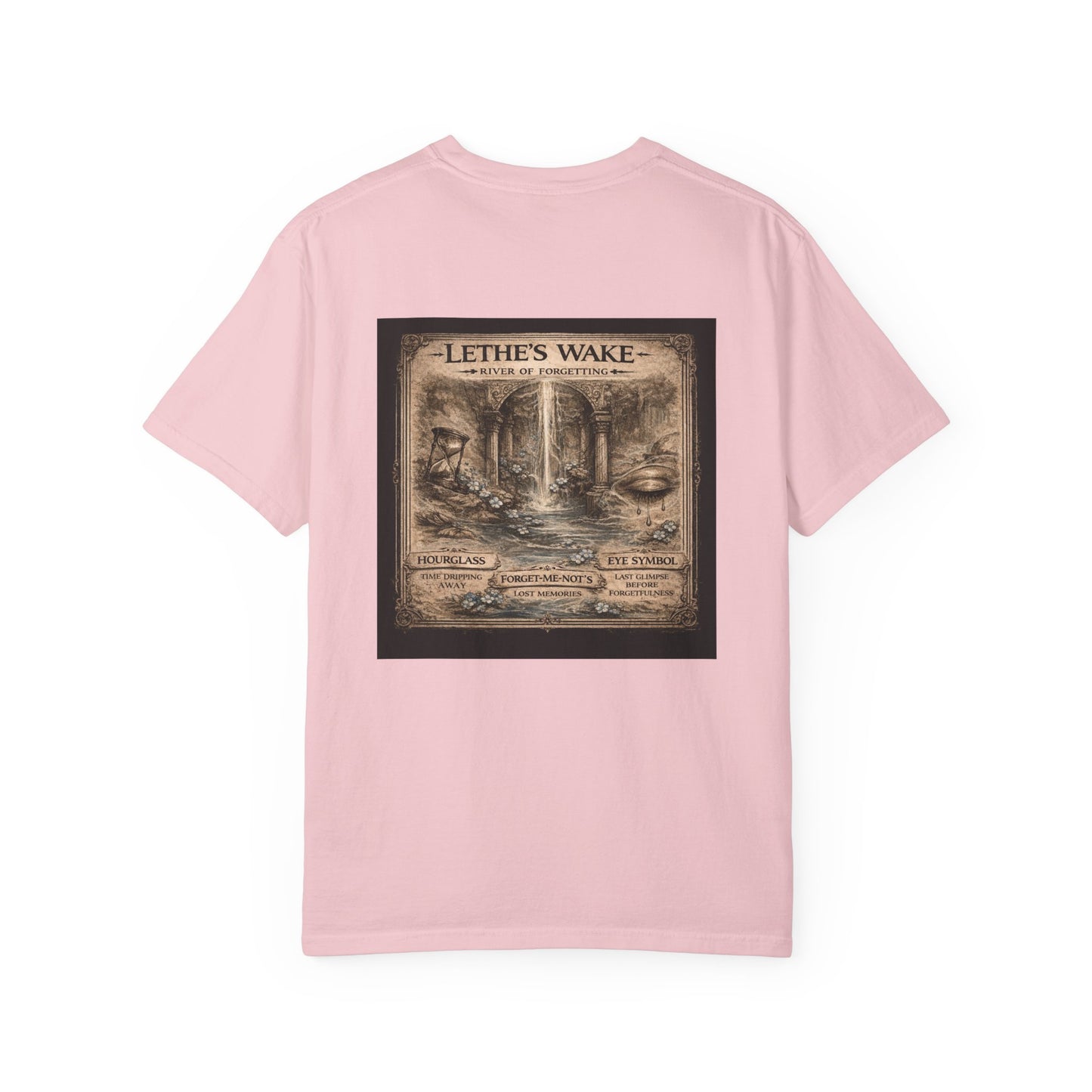 LETHE'S WAKE - back design - Unisex Garment-Dyed T-shirt