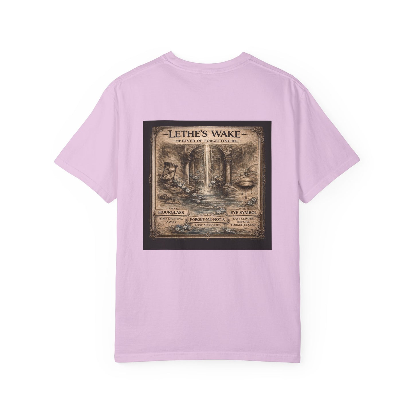 LETHE'S WAKE - back design - Unisex Garment-Dyed T-shirt