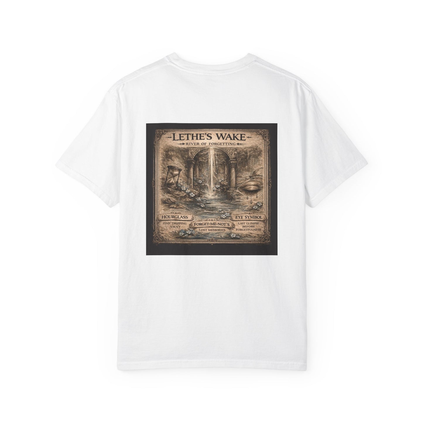 LETHE'S WAKE - back design - Unisex Garment-Dyed T-shirt