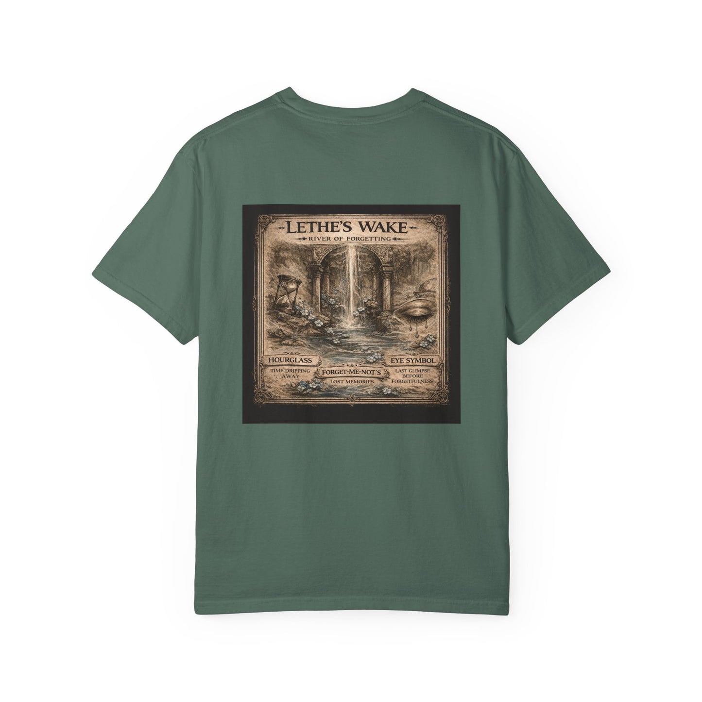 LETHE'S WAKE - back design - Unisex Garment-Dyed T-shirt