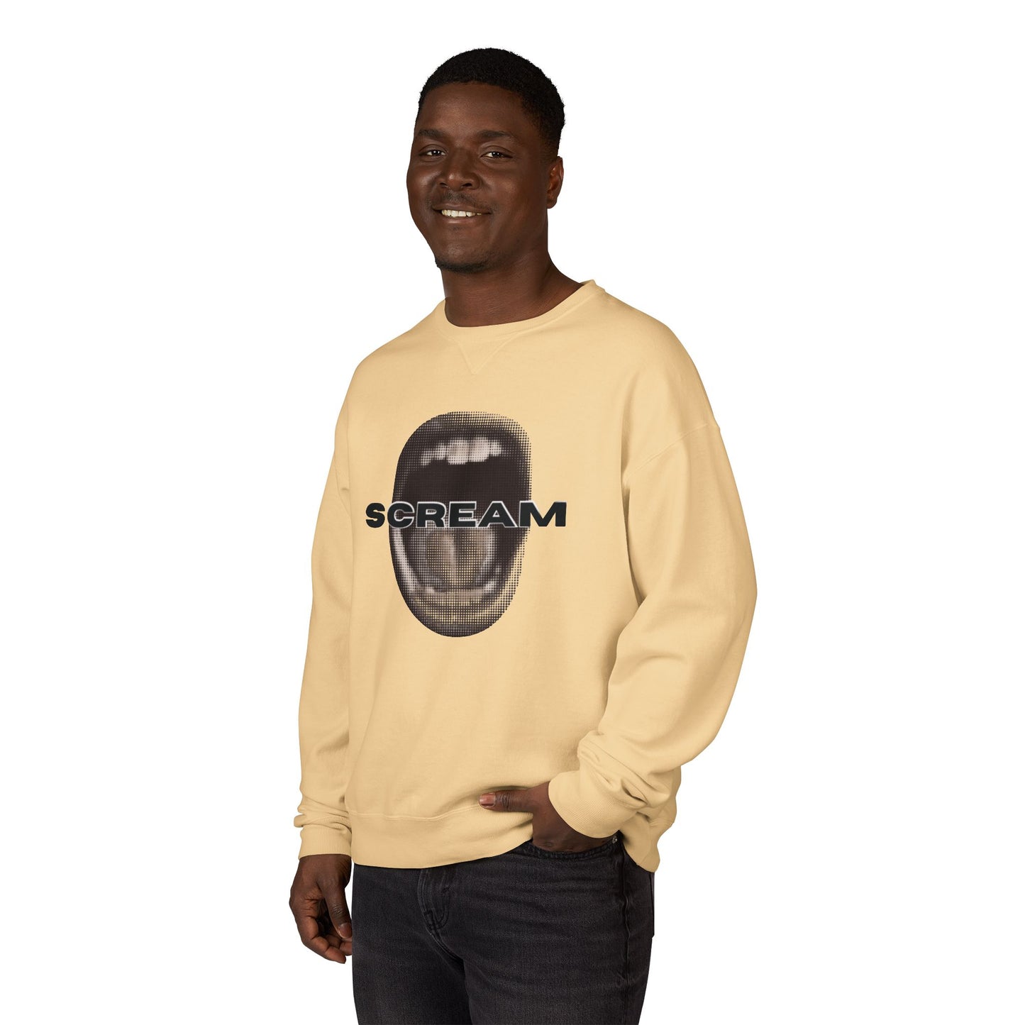 SCREAM - Unisex ComfortWash® Garment Dyed Crewneck Sweatshirt